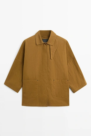 Пальто-накидка с застежкой-планкой massimo dutti- Заказать в России