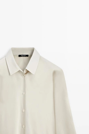 Купить Massimo Dutti Блузка из струящегося атласа