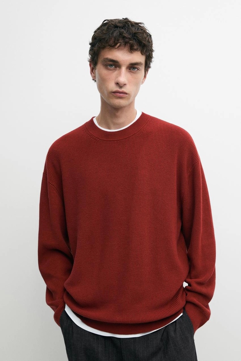 Джемпер с круглым вырезом massimo dutti