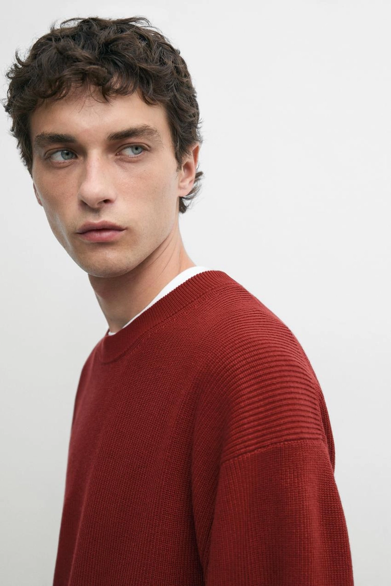 Джемпер с круглым вырезом massimo dutti