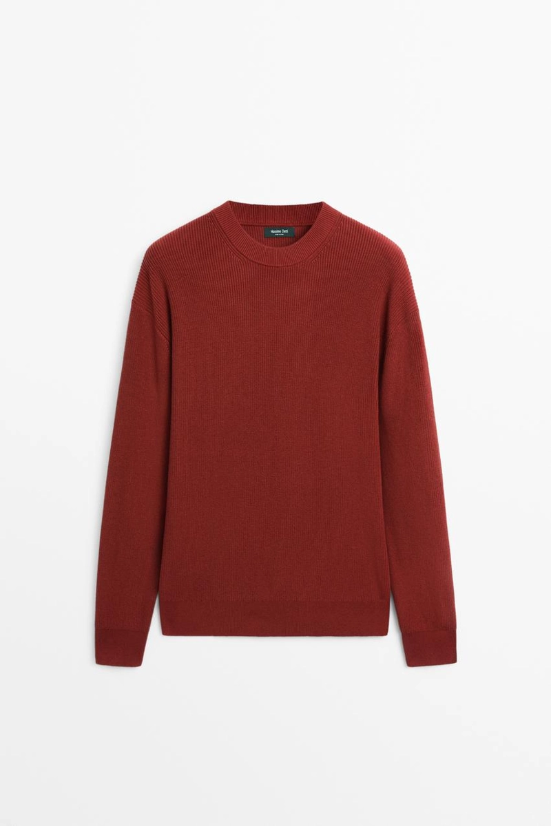 Джемпер с круглым вырезом massimo dutti