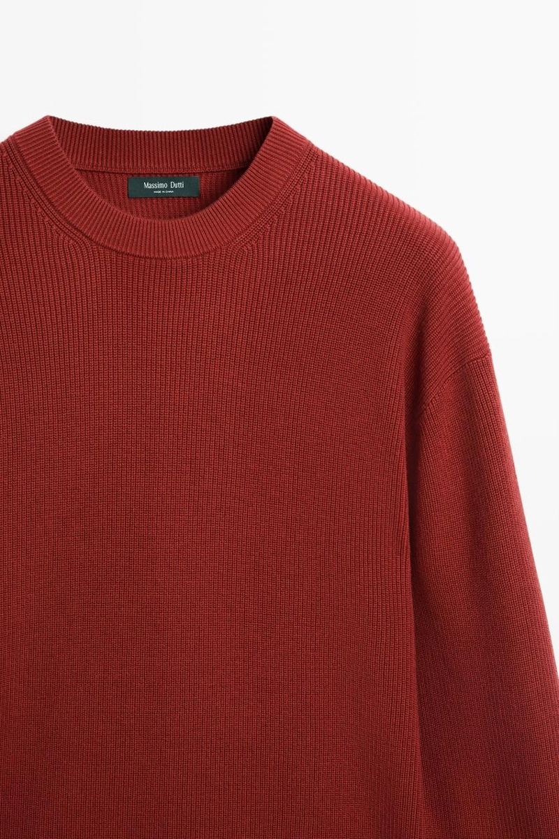 Джемпер с круглым вырезом massimo dutti