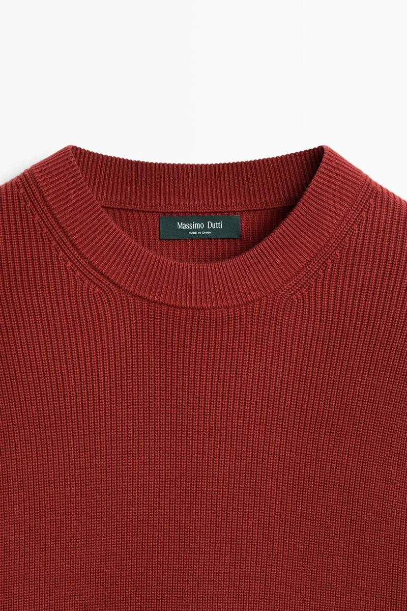 Джемпер с круглым вырезом massimo dutti