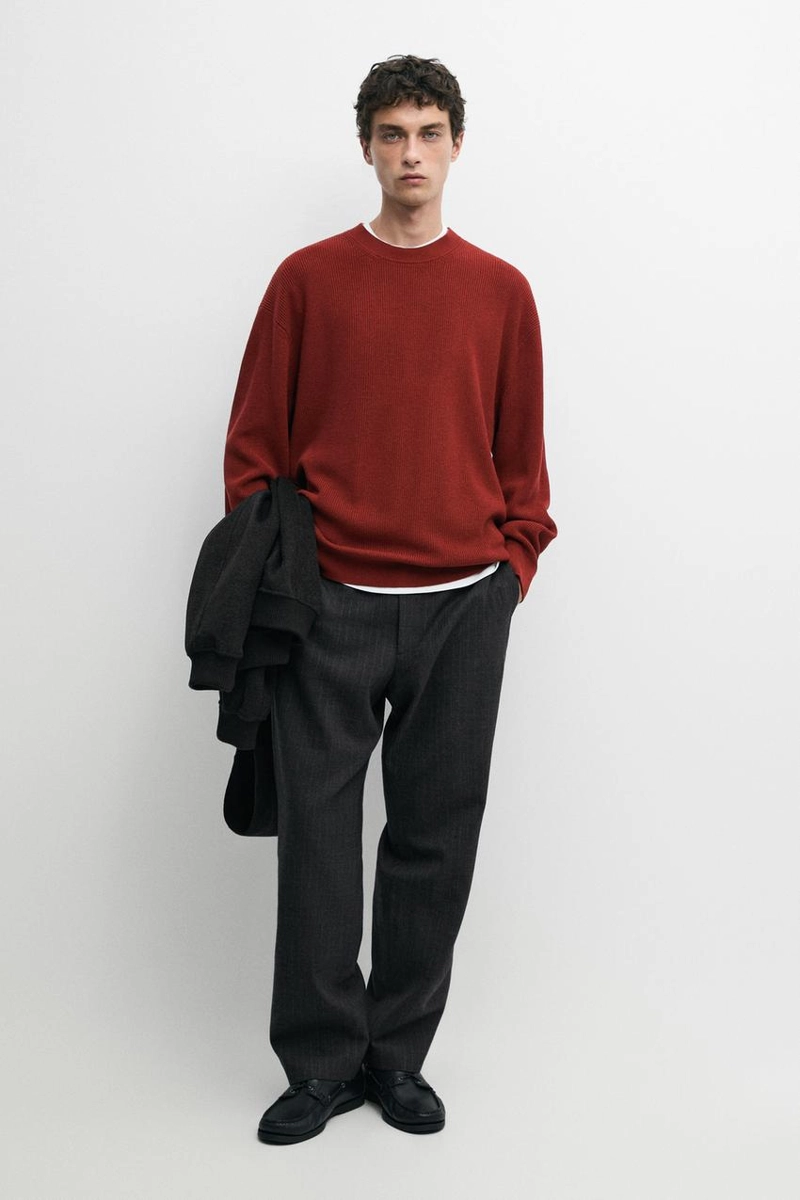 Джемпер с круглым вырезом massimo dutti