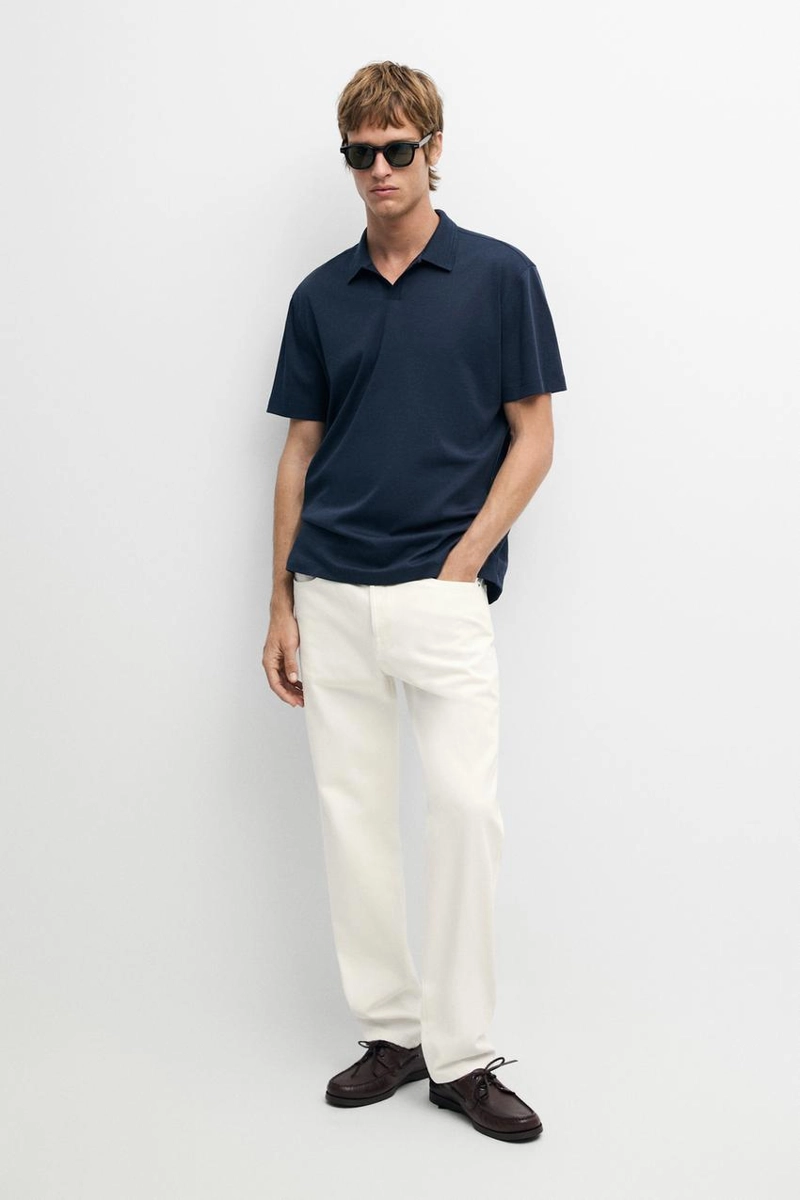 Джинсы massimo dutti сужающегося кроя цвета крем stonewashed