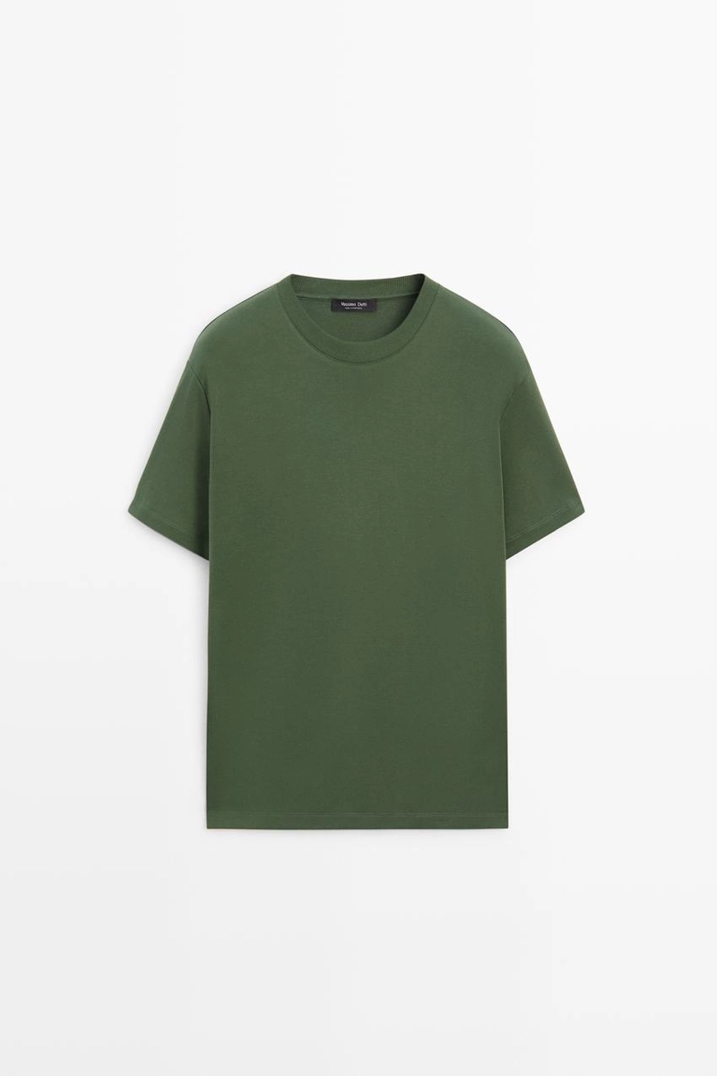 Футболка с короткими рукавами из 100% хлопка massimo dutti