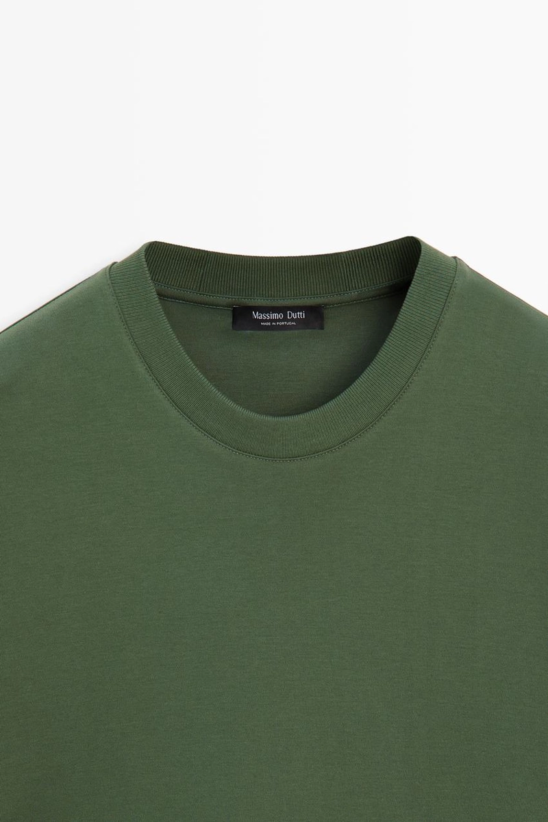 Футболка с короткими рукавами из 100% хлопка massimo dutti
