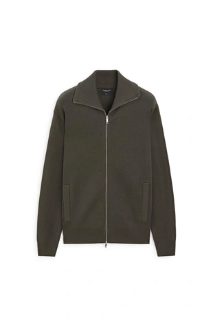 Купить Massimo Dutti Вязаный кардиган на молнии из 100% хлопка