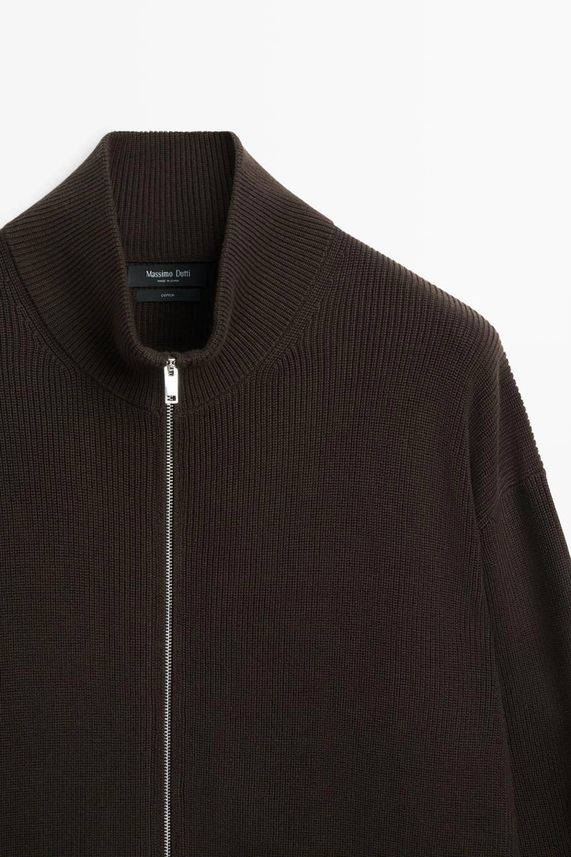 Кардиган из ребристого трикотажа 100% хлопок