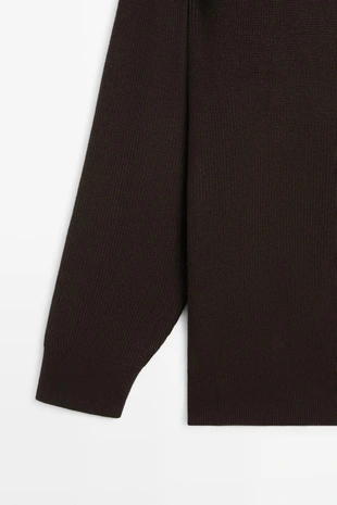 Купить Massimo Dutti Кардиган из ребристого трикотажа 100% хлопок
