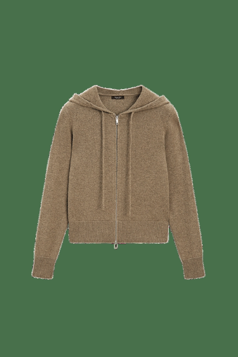 Кардиган с капюшоном из смесовой шерсти