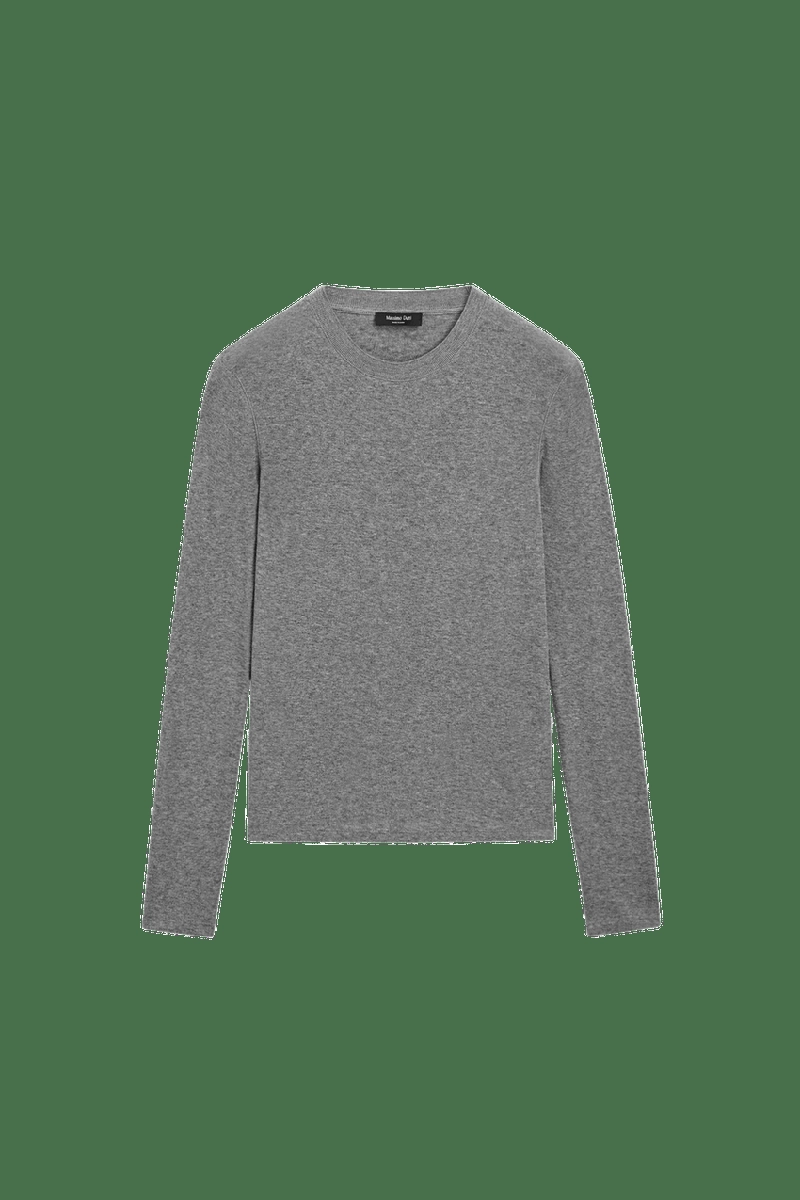 Футболка из трикотажа с хлопком и кашемиром massimo dutti