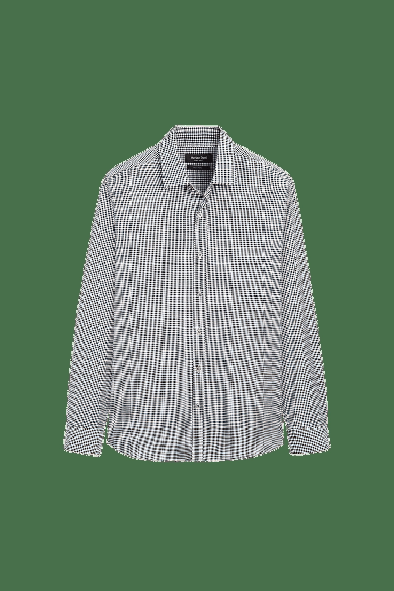 Рубашка в клетку из 100% шерсти regular fit