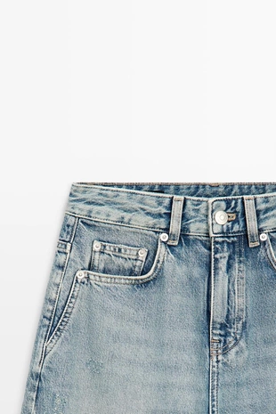 Mid-waist barrel fit jeans- Заказать в России