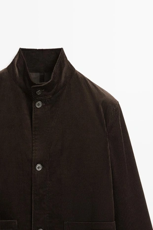 Вельветовая рубашка overshirt с карманами- Заказать в России