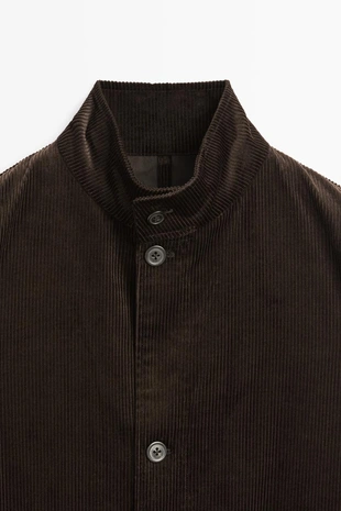 Вельветовая рубашка overshirt с карманами- Заказать в России