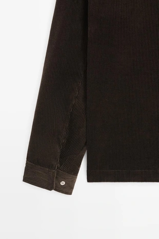 Вельветовая рубашка overshirt с карманами- Заказать в России