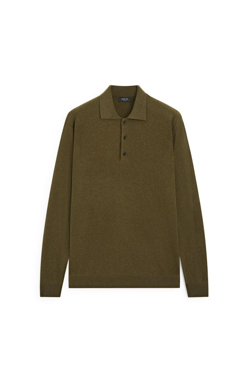 Поло-свитер из смеси шерсти и кашемира massimo dutti