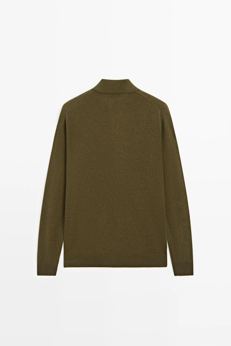 Поло-свитер из смеси шерсти и кашемира massimo dutti