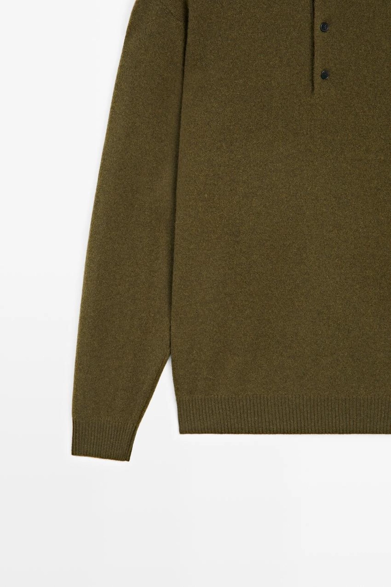 Поло-свитер из смеси шерсти и кашемира massimo dutti