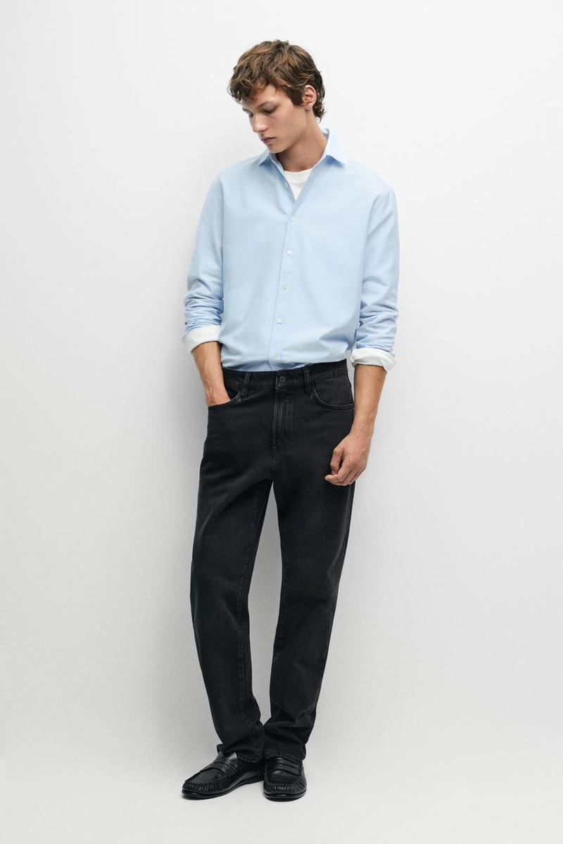 Рубашка regular fit из 100% хлопка oxford