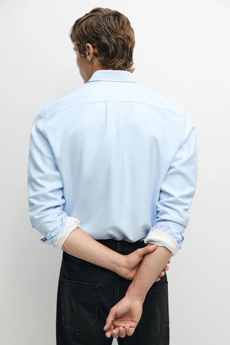 Рубашка regular fit из 100% хлопка oxford