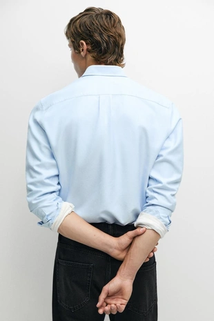 Рубашка regular fit из 100% хлопка oxford- Заказать в России