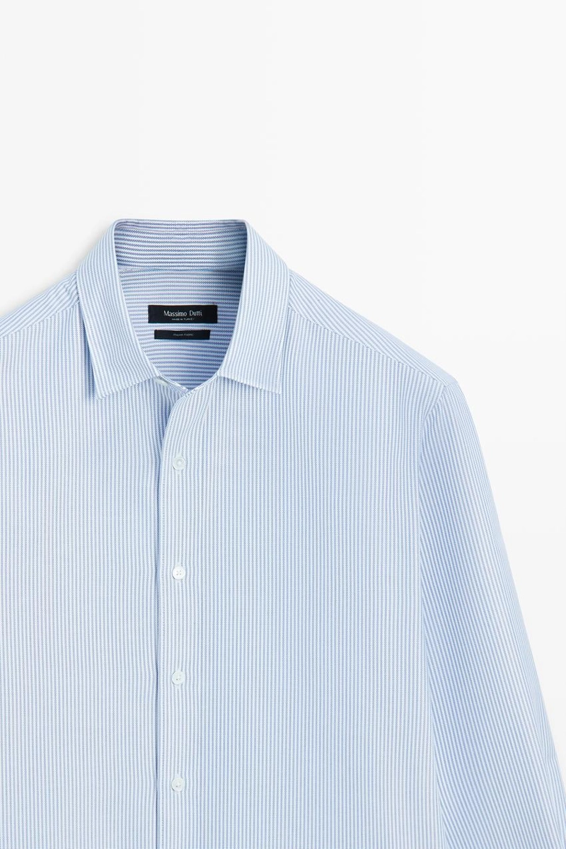 Рубашка regular fit в полоску oxford