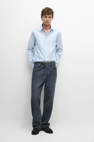Рубашка regular fit в полоску oxford- Заказать в России