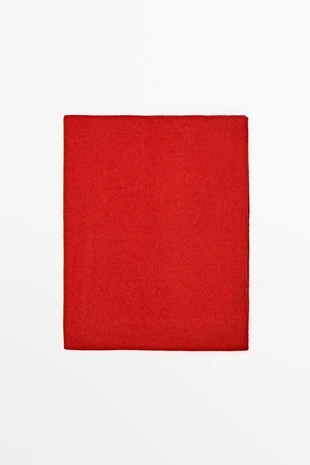 RED | 6306/858/600 - Massimo Dutti Шарф из тонкой пряжи из смеси шерсти и кашемира