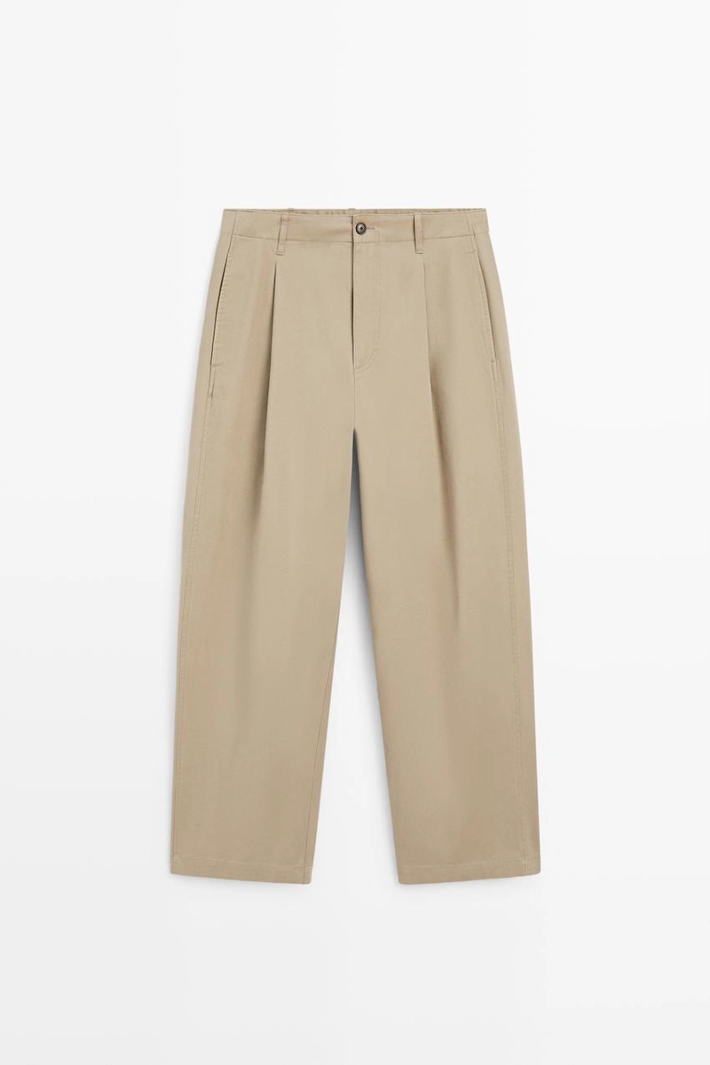 Брюки с защипами и фасоном barrel fit