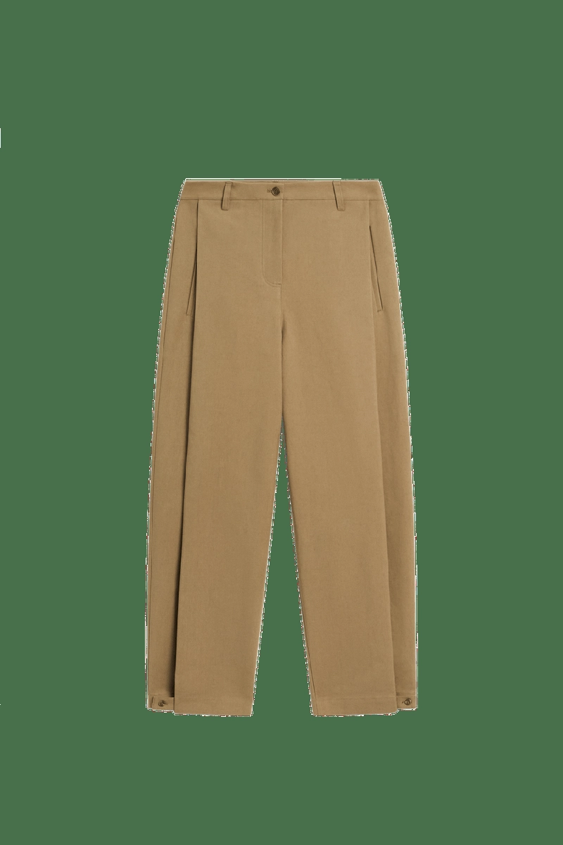 Брюки barrel fit с боковыми складками