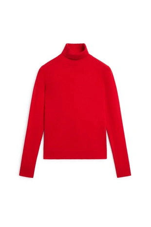 Вязаный свитер с высоким воротником из шерстяной смеси- Заказать в России