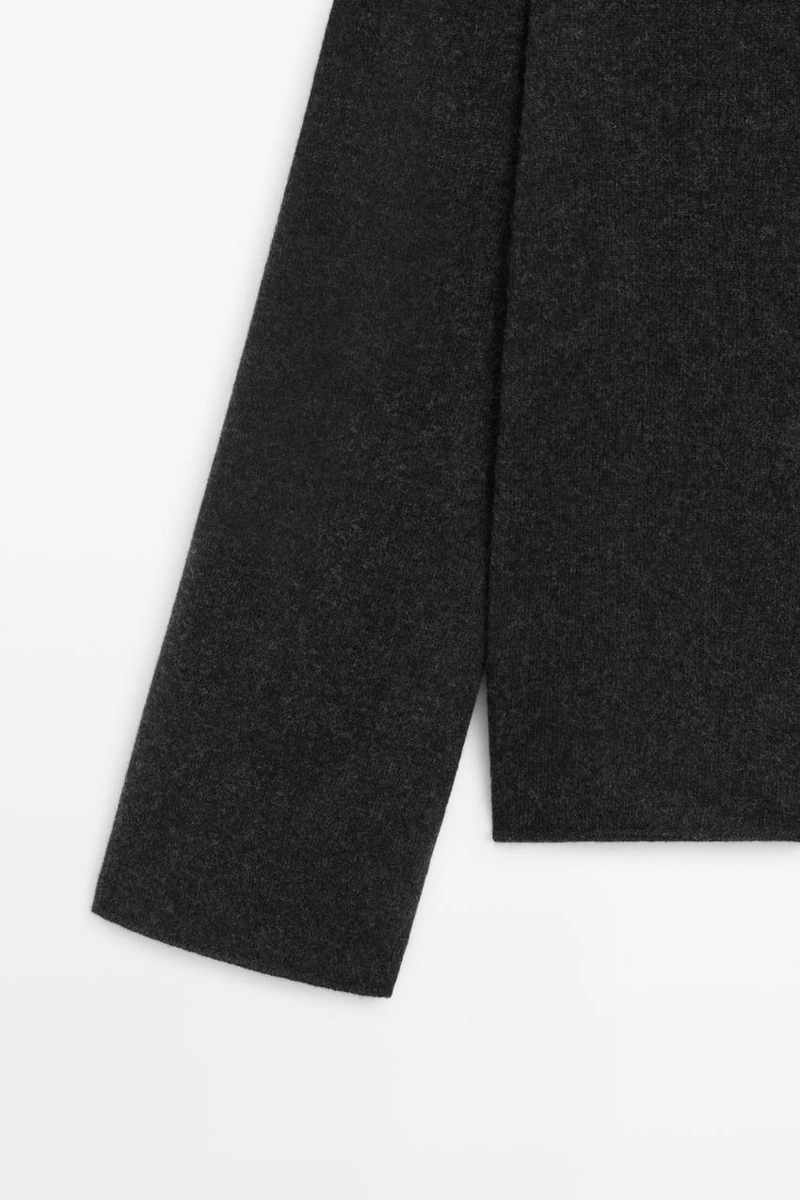 Вязаный кардиган на пуговицах из шерстяной смеси massimo dutti