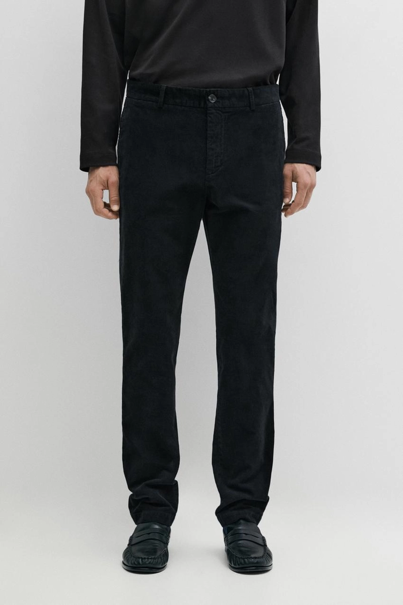 Узкие вельветовые брюки massimo dutti