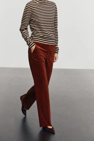 REDDISH | 5037/736/609 - Massimo Dutti Вельветовые брюки-палаццо