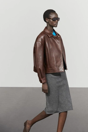 Юбка из трикотажа с шерстяной смесью- Заказать в России