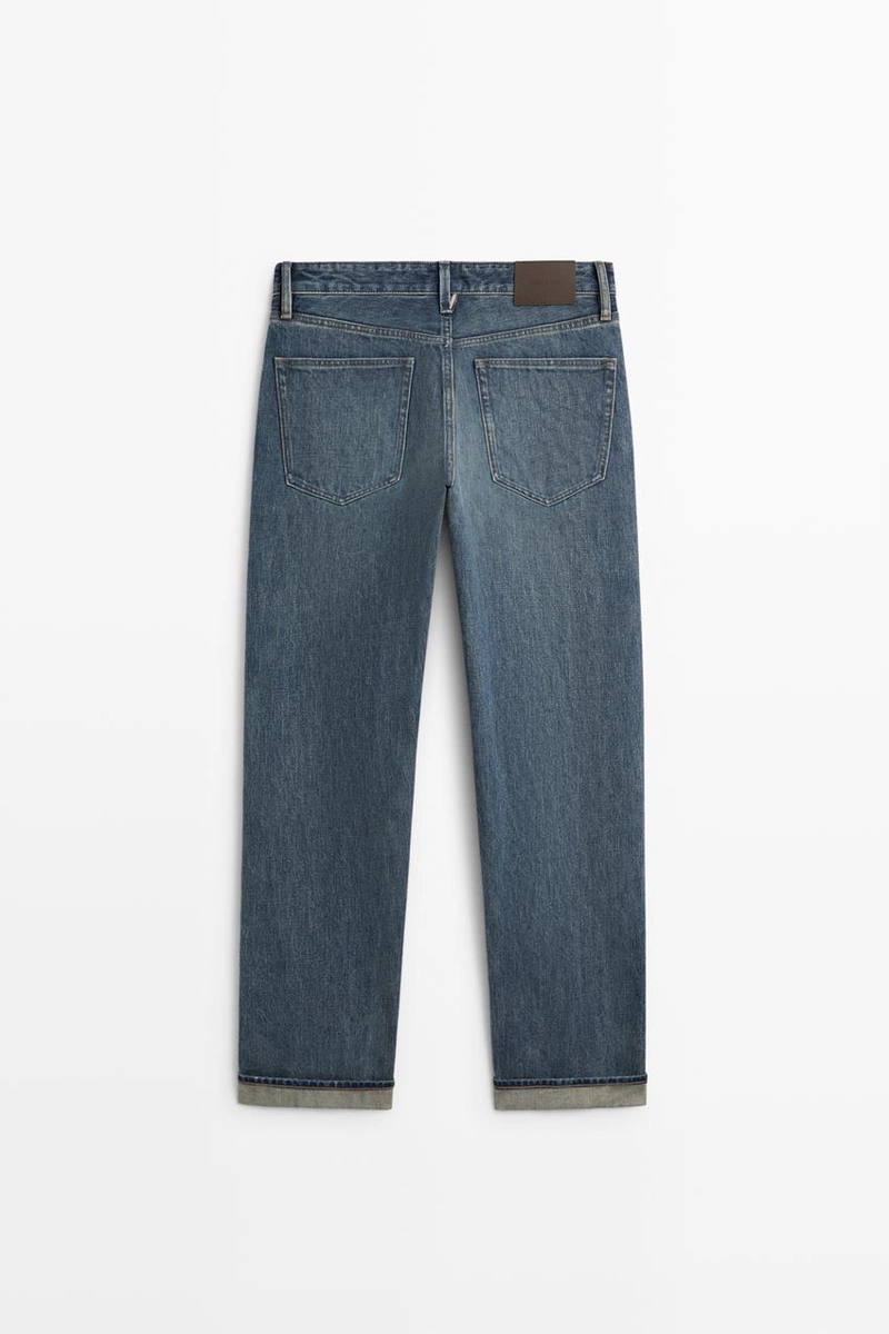 Джинсы stonewash с отделкой selvedge