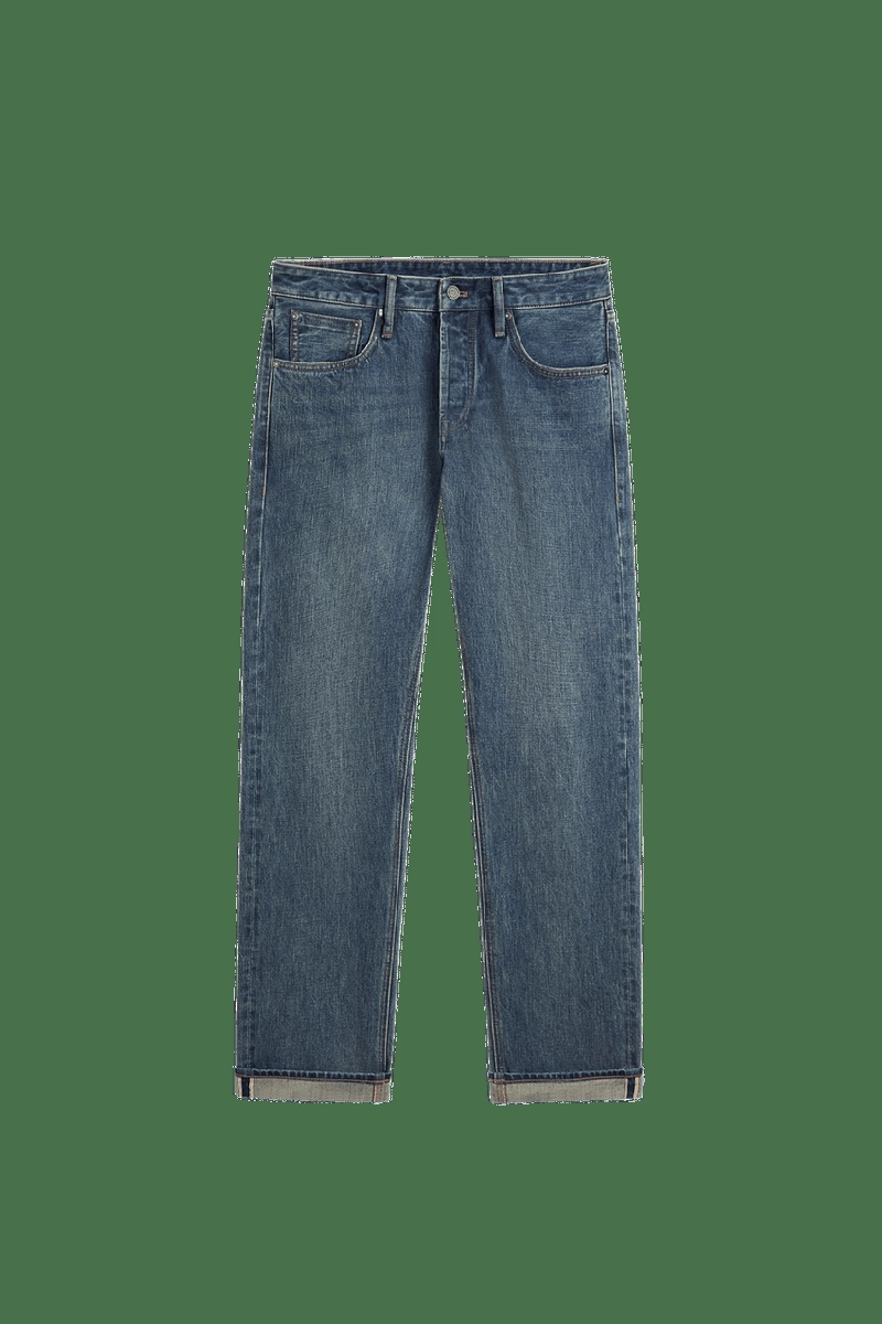 Джинсы stonewash с отделкой selvedge