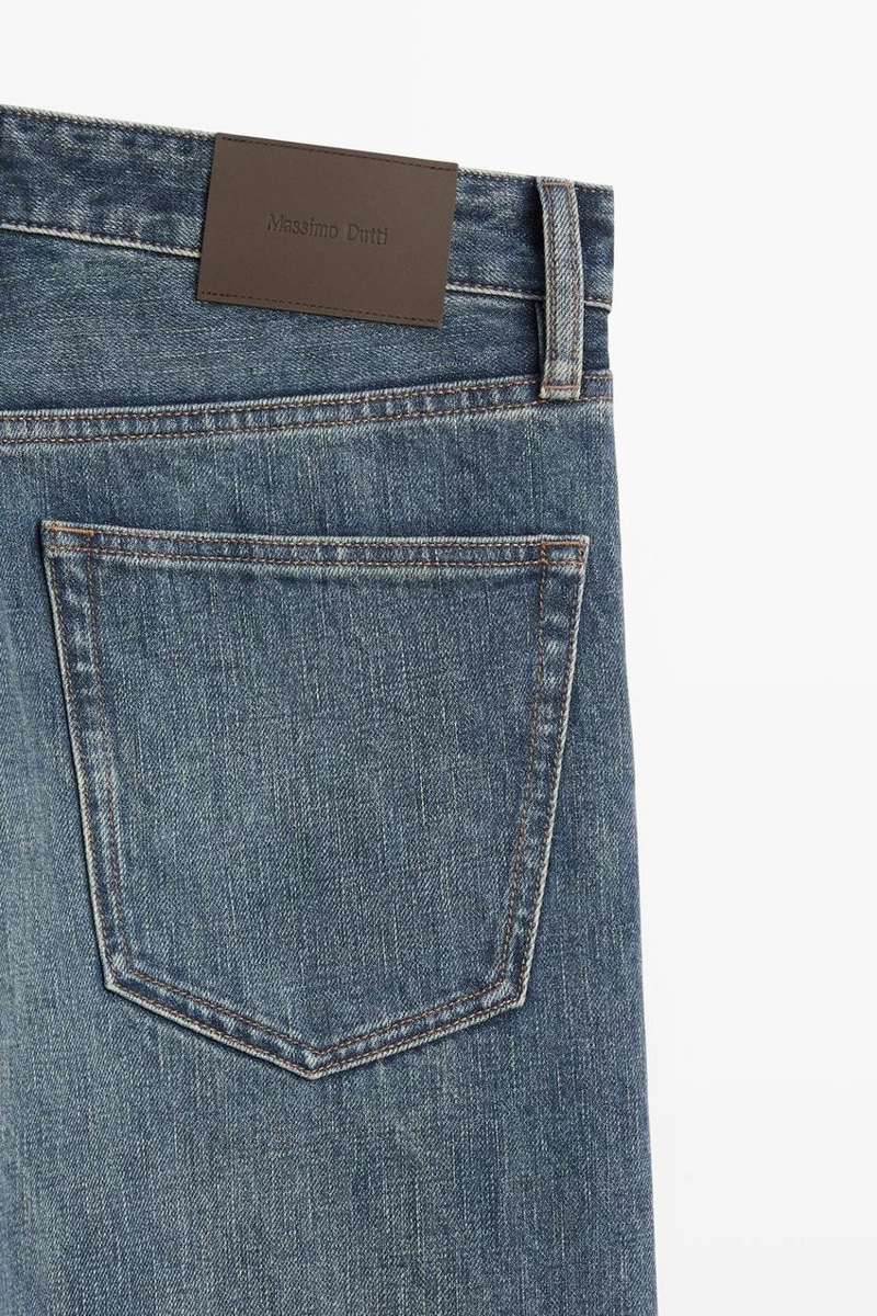 Джинсы stonewash с отделкой selvedge