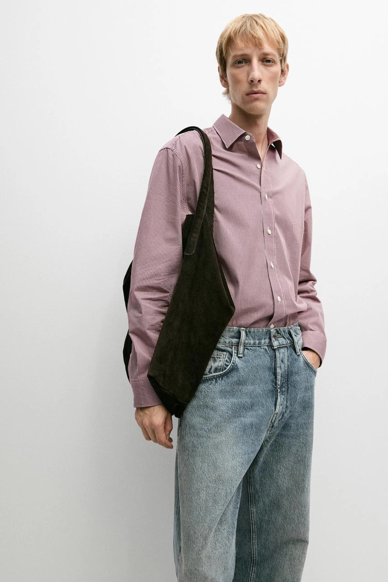 Рубашка в клетку regular fit