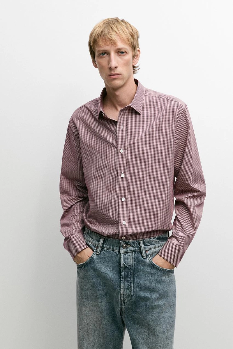 Рубашка в клетку regular fit