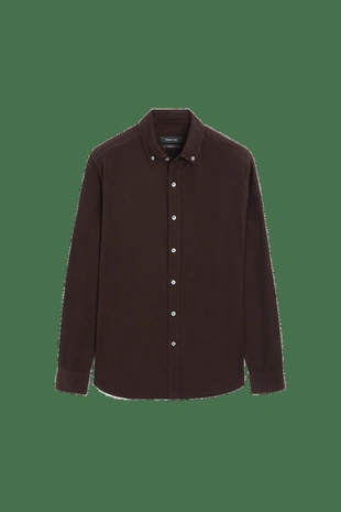 Рубашка из замшевого вельвета regular fit- Заказать в России