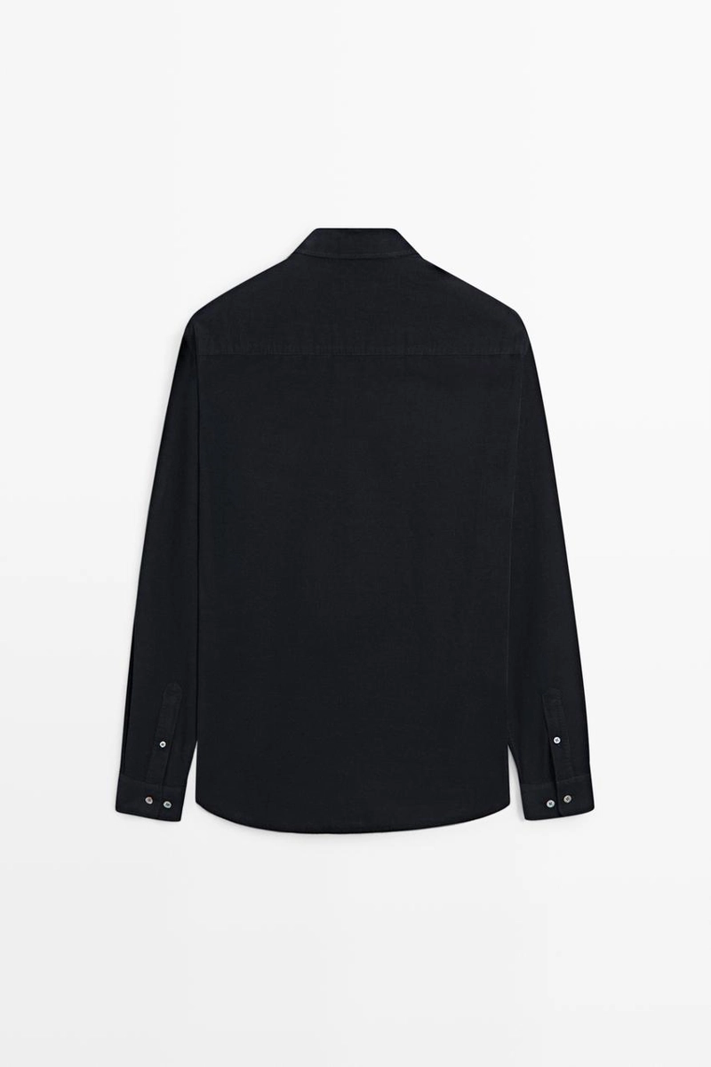 Рубашка из замши в игольчатом вельвете regular fit