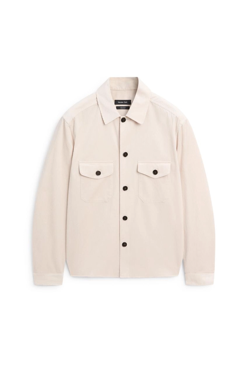 Вельветовая рубашка-overshirt с деталями карманов