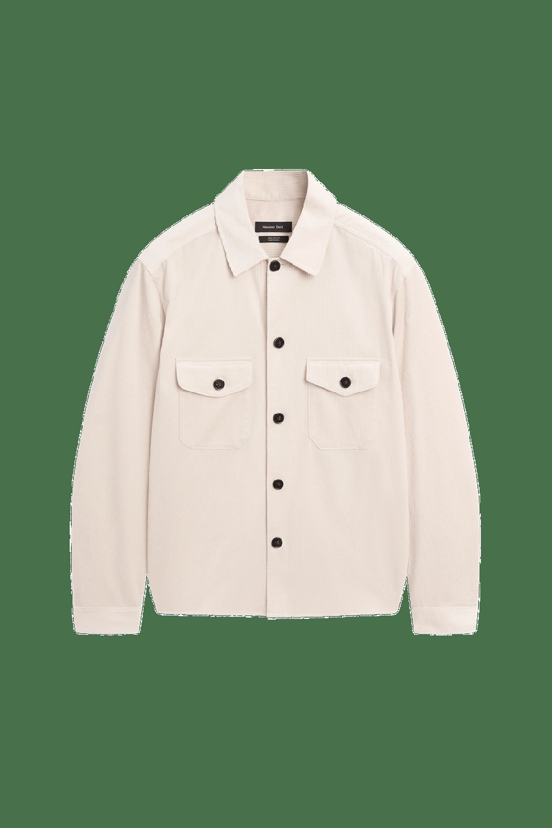 Вельветовая рубашка-overshirt с деталями карманов