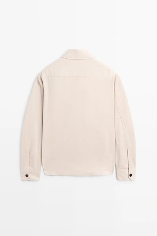 Вельветовая рубашка-overshirt с деталями карманов- Заказать в России
