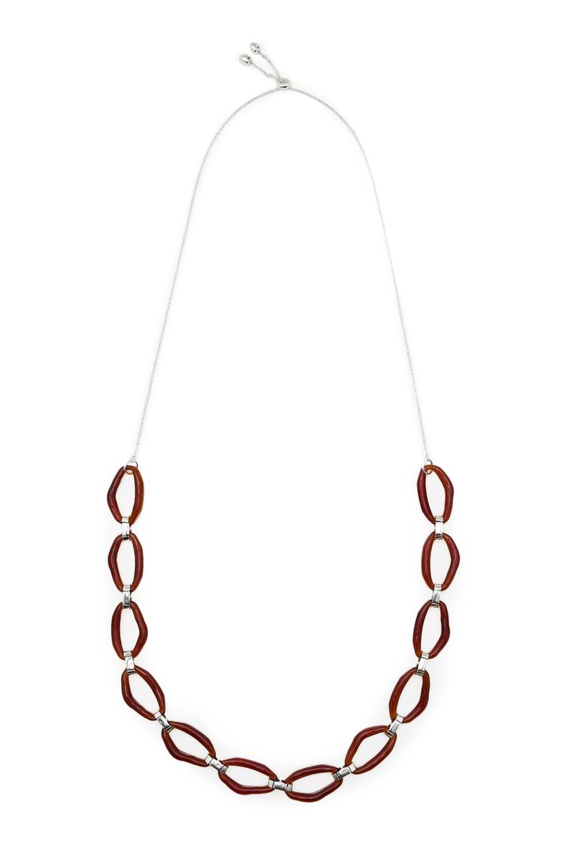 Ожерелье из стеклянных звеньев с эффектом черепаховой коры massimo dutti
