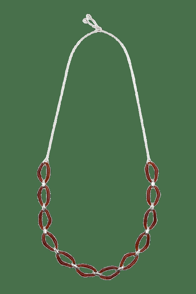 Ожерелье из стеклянных звеньев с эффектом черепаховой коры massimo dutti