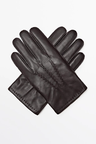 Купить Massimo Dutti Перчатки из кожи наппа